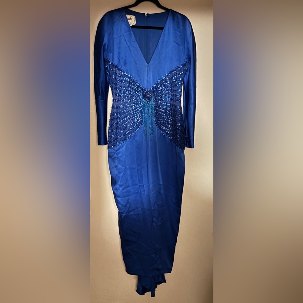 Pavé 100% pure silk vintage dress with beading